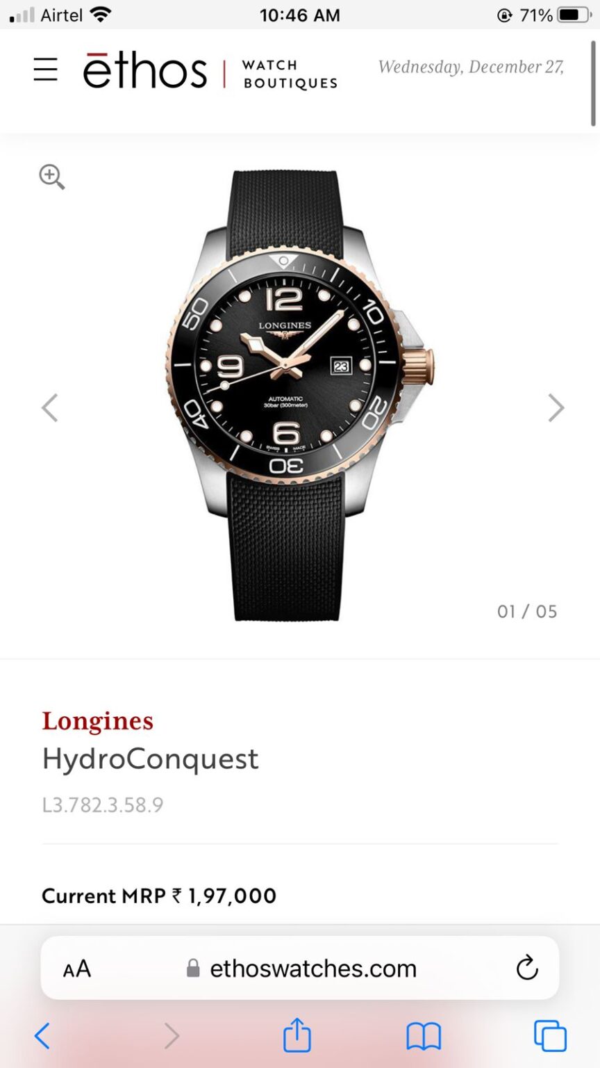 Longines HydroConquest 1 https://spacetimewatch.com/shop/longines-hydroconquest-leather-strap/