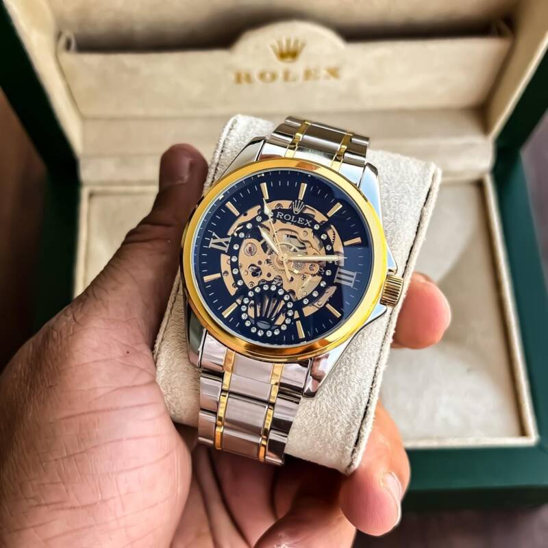 Rolex Silver Golden Chain 4 https://spacetimewatch.com/shop/rolex-silver-golden-chain/