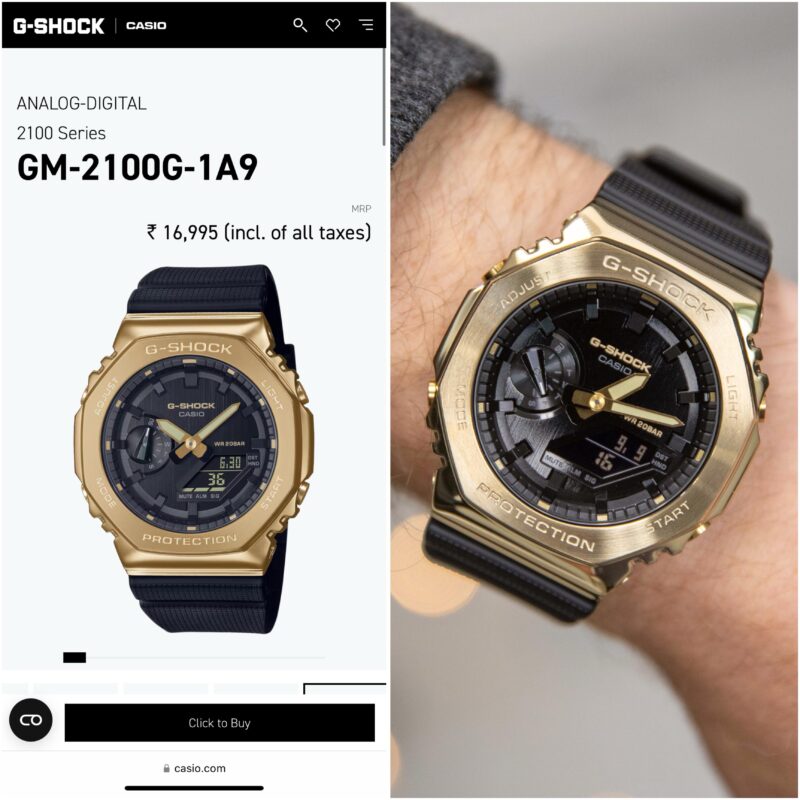 G-Shock GM2100 Gold Body