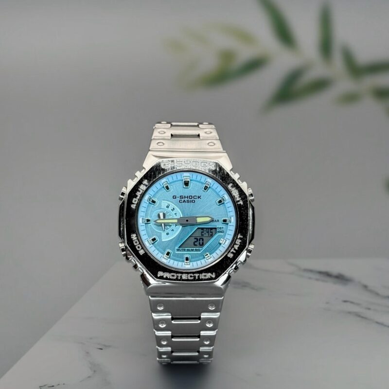 G shock Gm 2100d Silver Ice blue