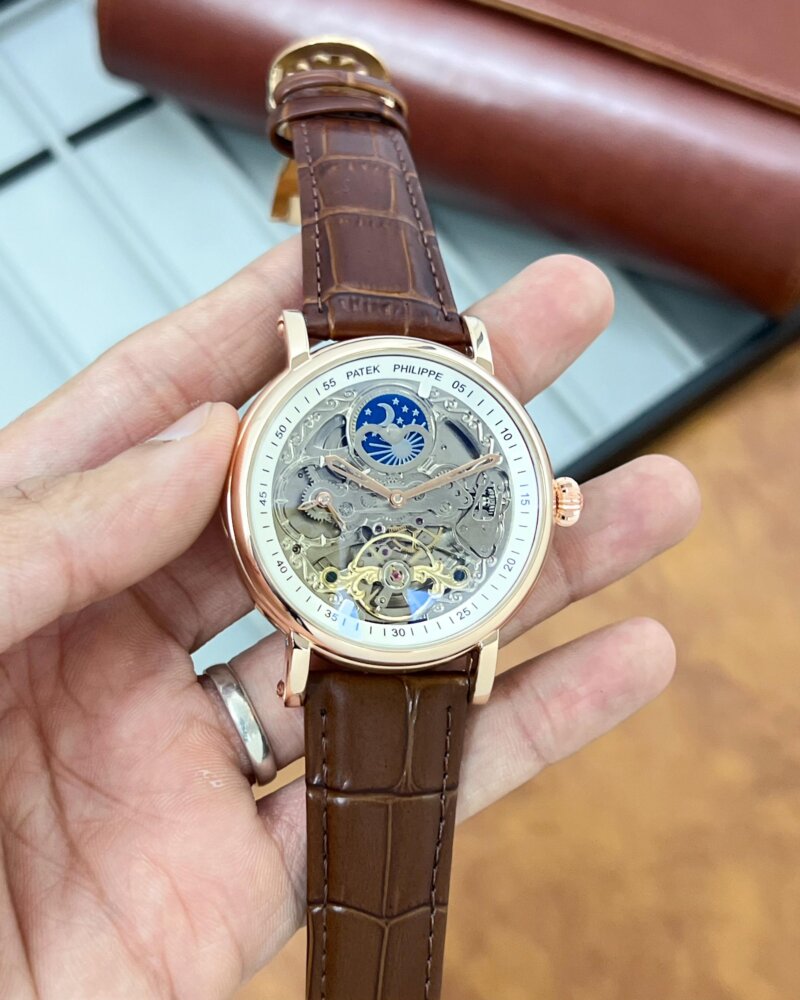 Patek Philippe first copy watches men's wristwatch with leather strap