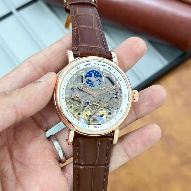 Patek Philippe first copy watches men's wristwatch with leather strap