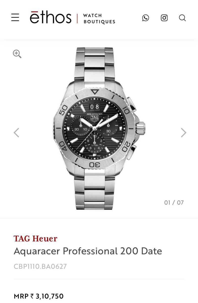 1000021704 https://spacetimewatch.com/shop/tag-heuer-aquaracer-black-dial-first-copy-watch/