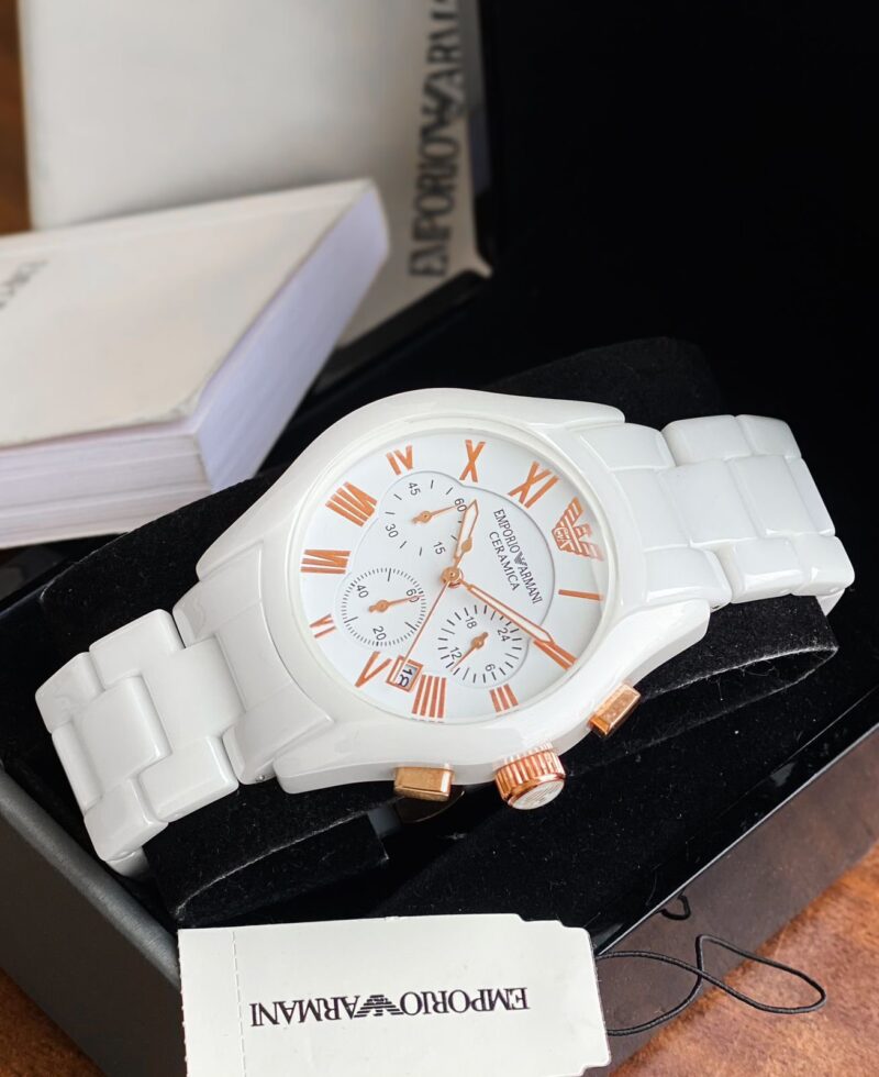 Emporio Armani White Ceramic First Copy Watch