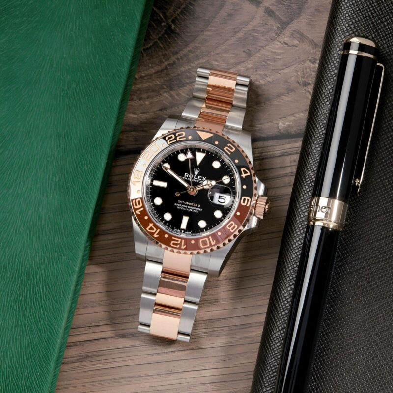 Rolex For Men 7AA Premium Collection  Model - Rolex GMT II Ever Rose  Dial Size - 41mm