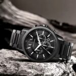 Brand - Armani Exchange  For - Men  Model - Men's Black stainless steel Chronograph   Model No. - AX1722